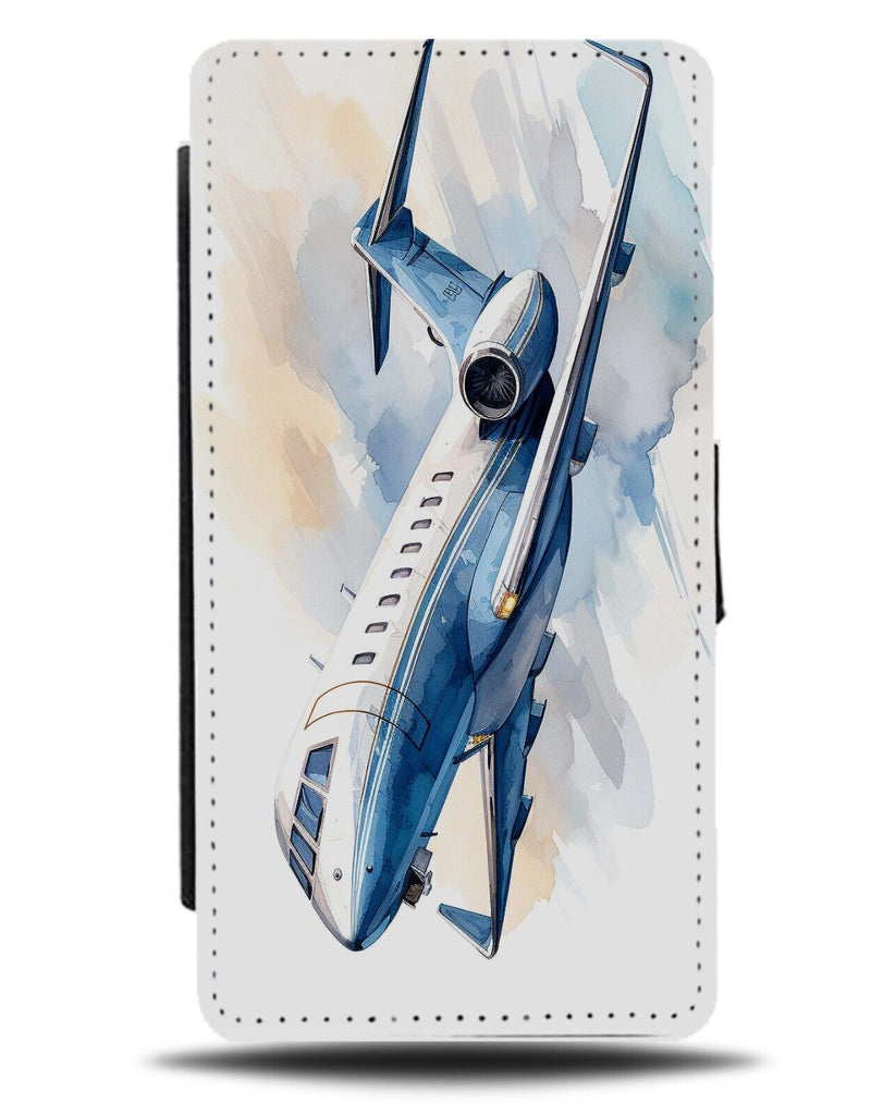 Private Plane Flying Painting Flip Wallet Case Jet Jets Planes Luxury PJ CY61