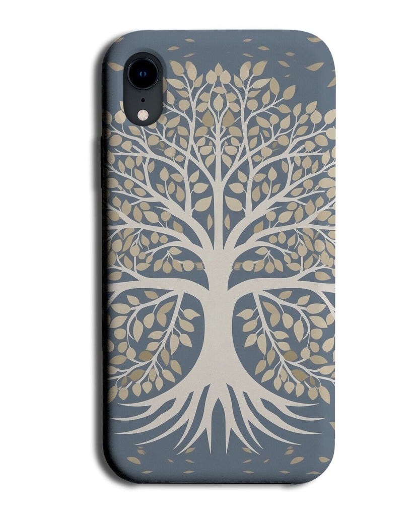 Minimalistic Tree Of Life Winter Phone Case Cover Wintery Leaves Leaf White DB99