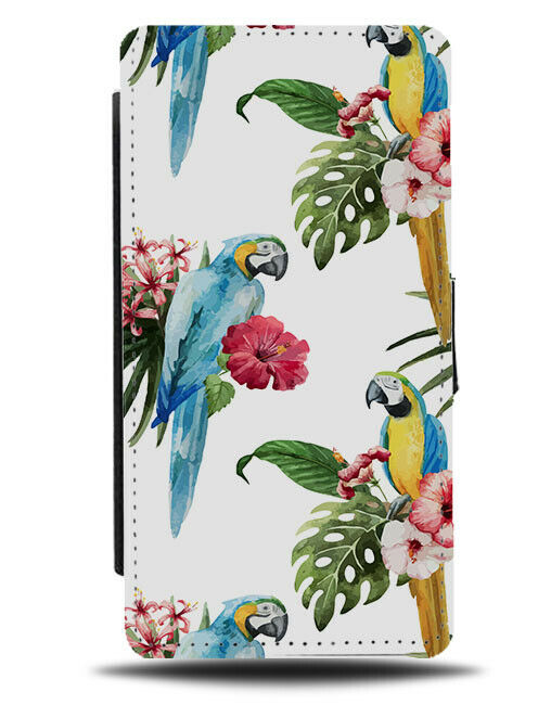 Amazon Parrot Flip Wallet Case Parrots Parakeet Ara Bird Birds Colourful H010