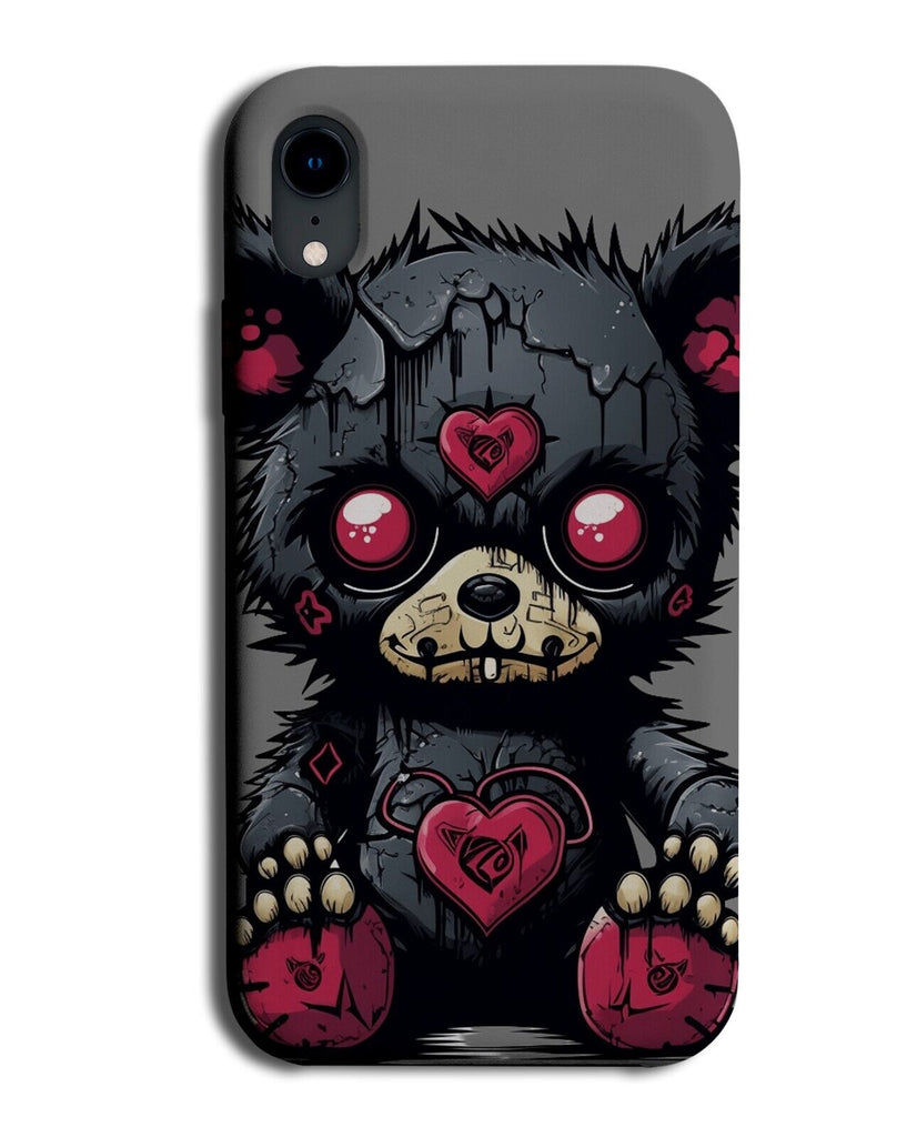 Funny Emo Teddy Bear Phone Case Cover Black Teddies Bears Novelty Fun Punk DE27