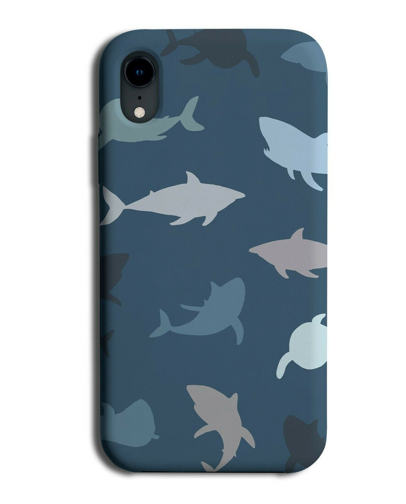 Navy Shark Silhouettes Phone Case Cover Silhouette Shapes Shape Great White G119