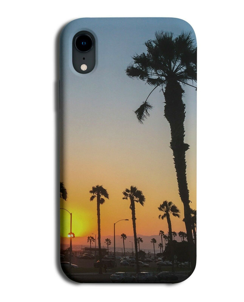 Los Angeles Sunset Palm Tree Phone Case Cover Trees Orange Sky LA America G930