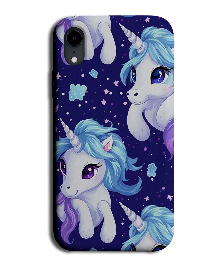 Cute Flying Little Unicorn Pony Phone Case Cover Ponies Blue Haired Anime CS92