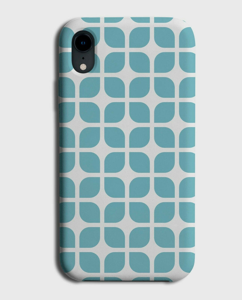 Mint Green Retro Funky Shapes Phone Case Cover Shapes Bubble Squares G493