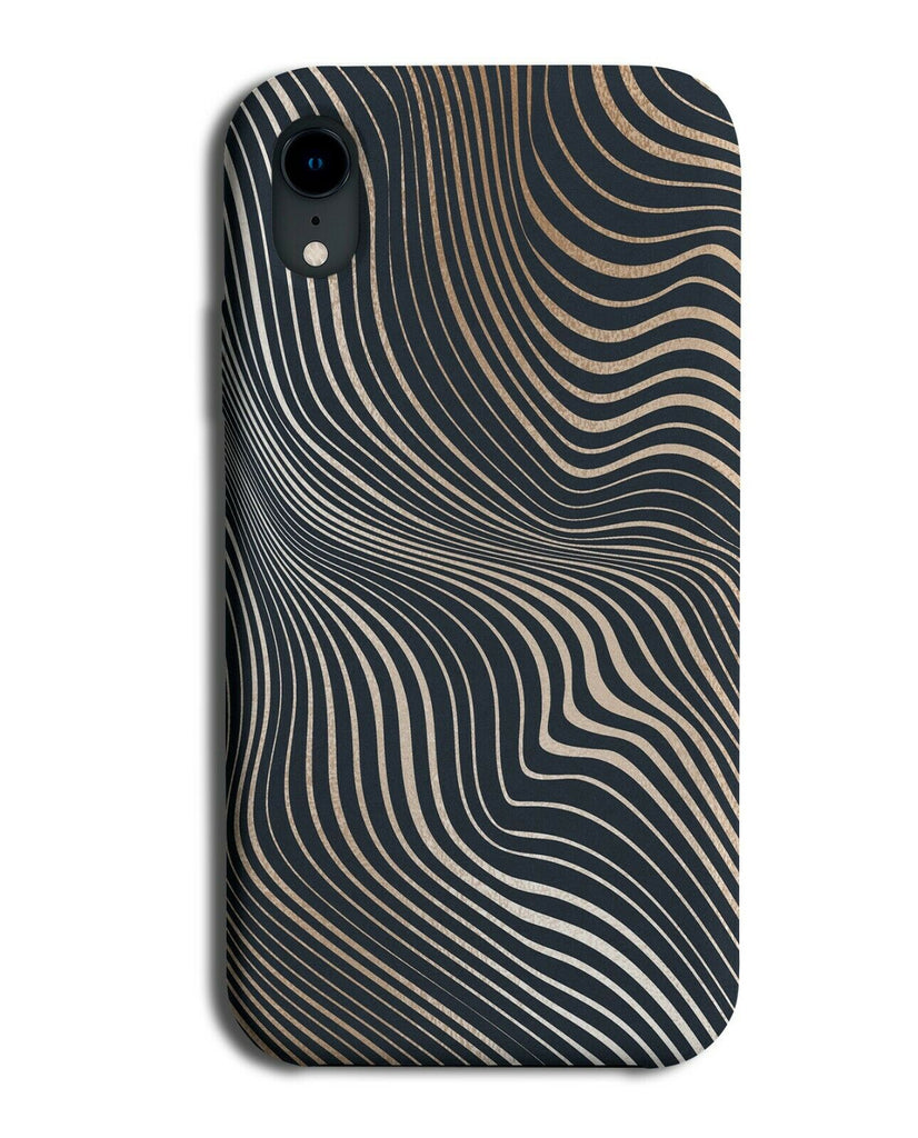 Black and Rose Gold Swirly Lines Linings Phone Case Cover Swirls Wavy G097