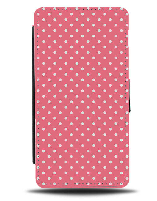 Baby Pink Polka Dot Flip Wallet Case Dotty Dots Spotty Dotted Pattern E739
