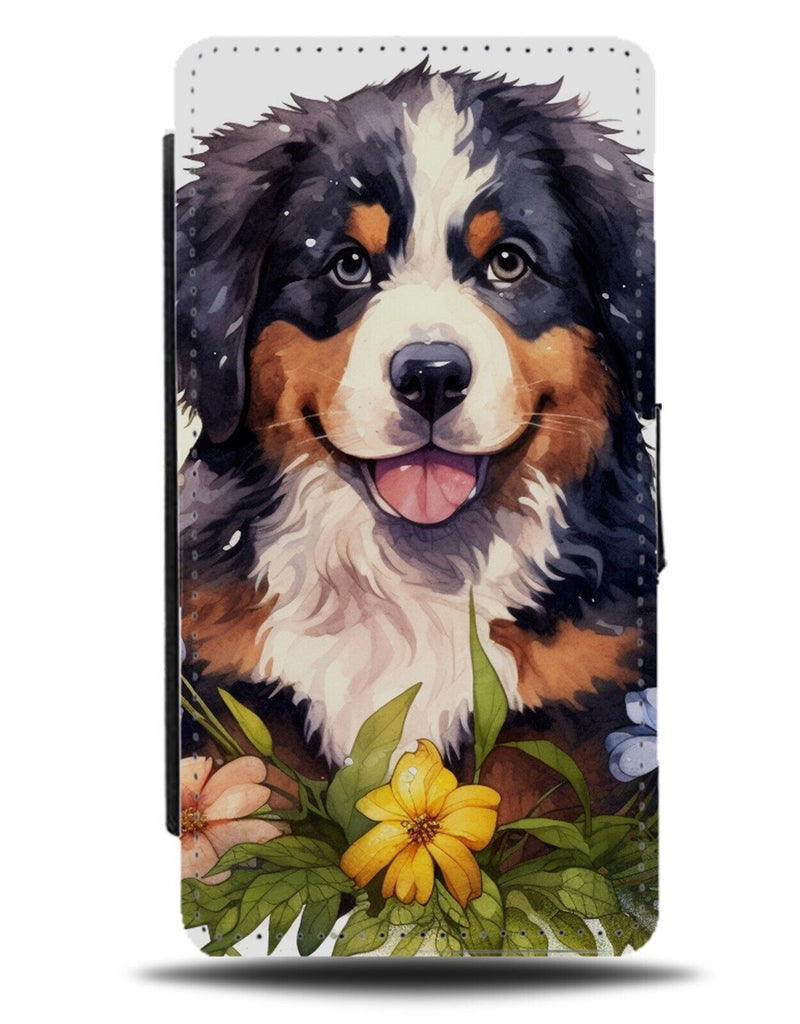 Bernese Mountain Dog Artwork Flip Wallet Case Art Dogs Breed Puppy Novelty DC14