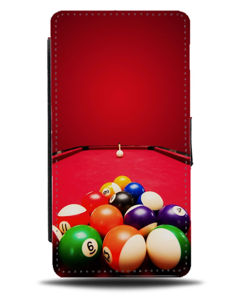 Pool Table Flip Wallet Case Ball Balls Picture Player Snooker Pub Room BG46