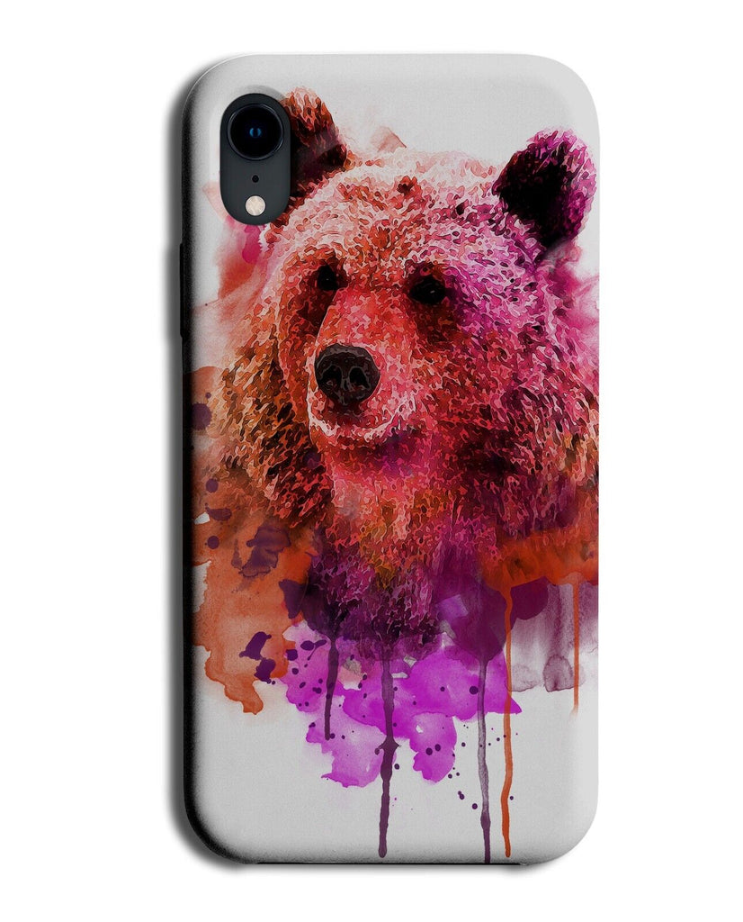 Artistic Watercolour Grizzly Bear Phone Case Cover Brown Bears Arty Fancy Q517