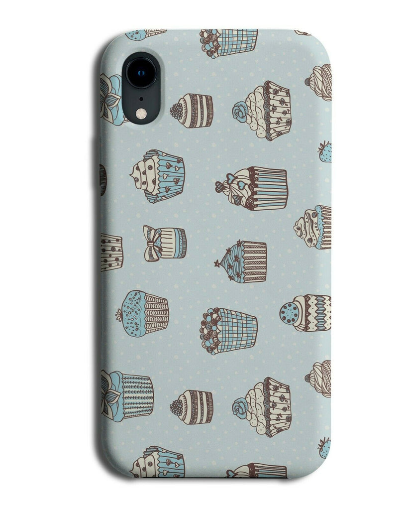Mint Green Coloured Retro Cupcake Pattern Phone Case Cover Cupcakes G656