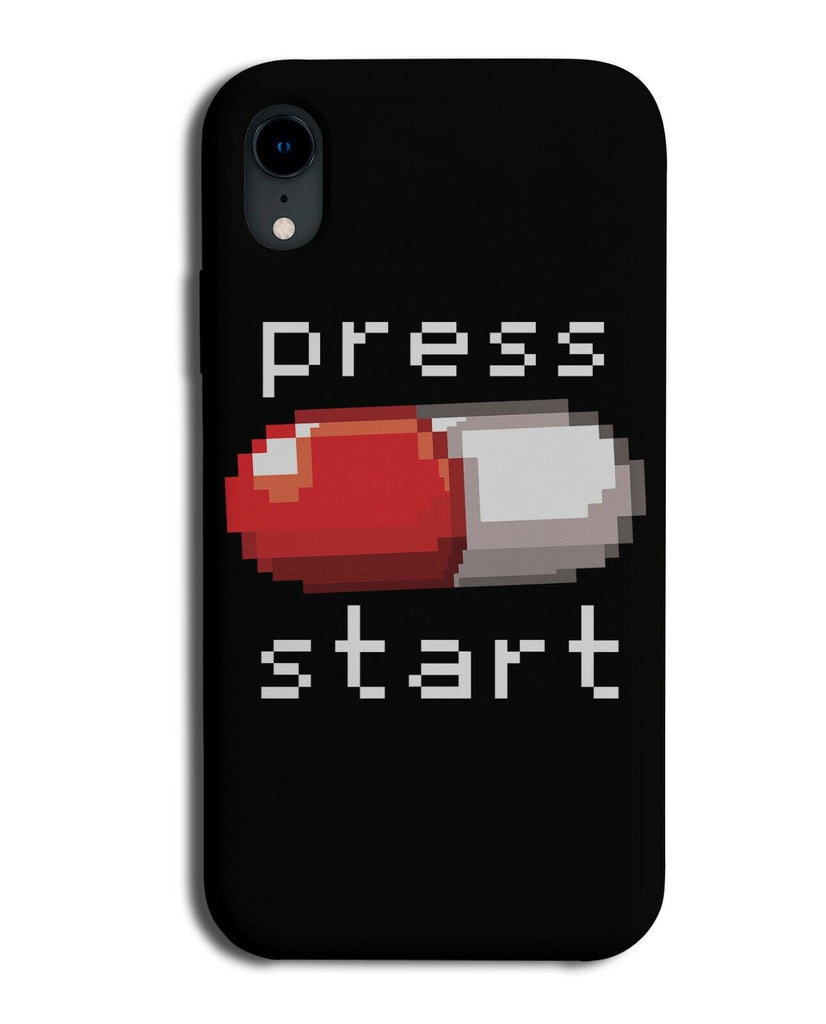 Retro Pixelated Gaming Press Start Phone Case Cover Video Games Button J441
