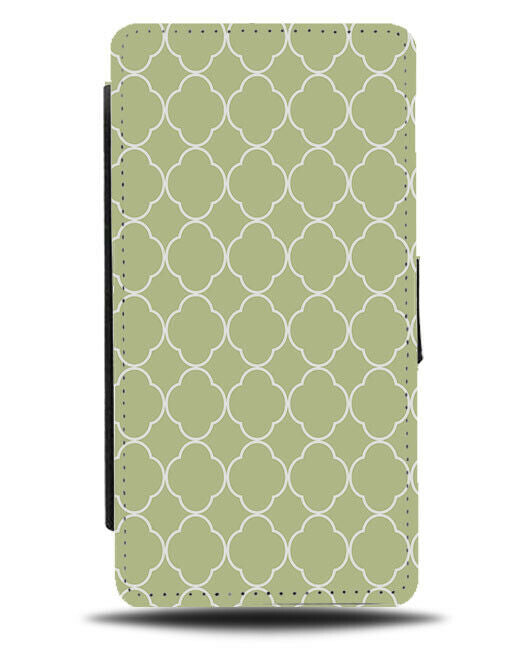 Jungle Green Mosaic Print Pattern Flip Wallet Case Morocco Moroccan Tiles F213