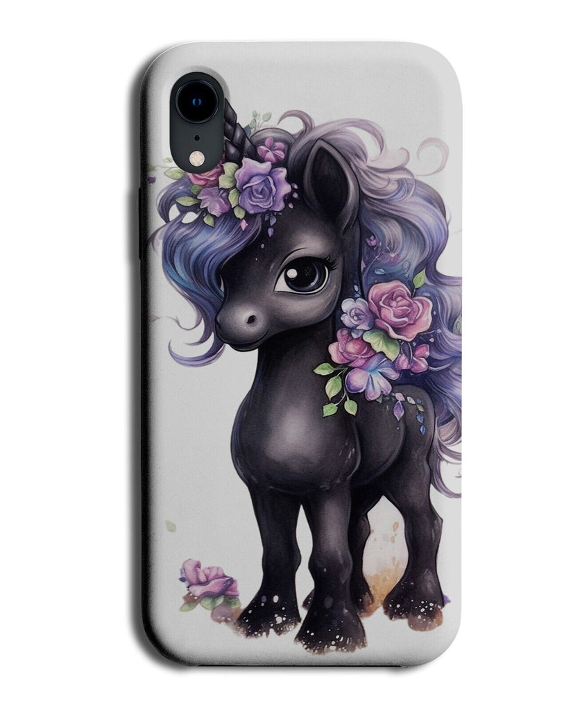 Baby Little Black Pony Phone Case Cover Purple Hair Ponies My Horse Girls DG71