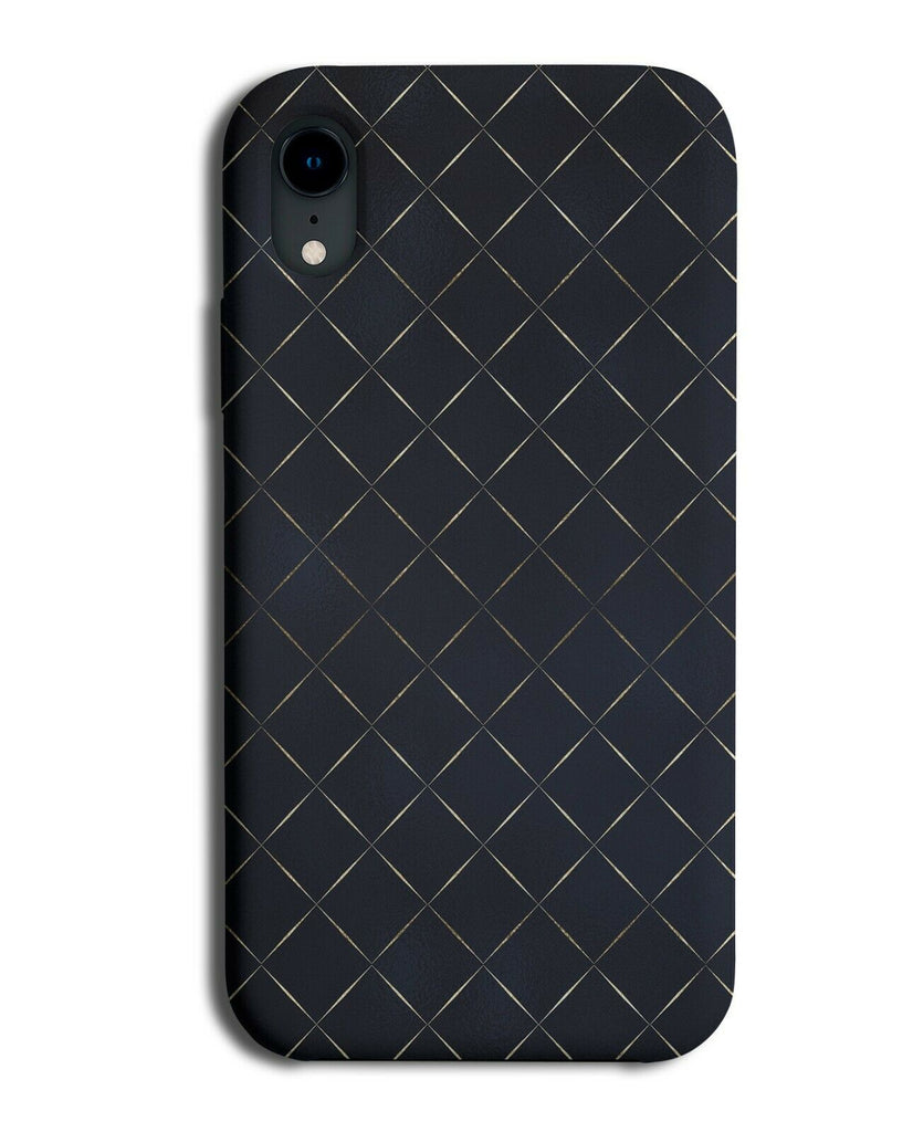Black Mens Diamond Chequered Design Phone Case Cover Pattern Diamonds G826