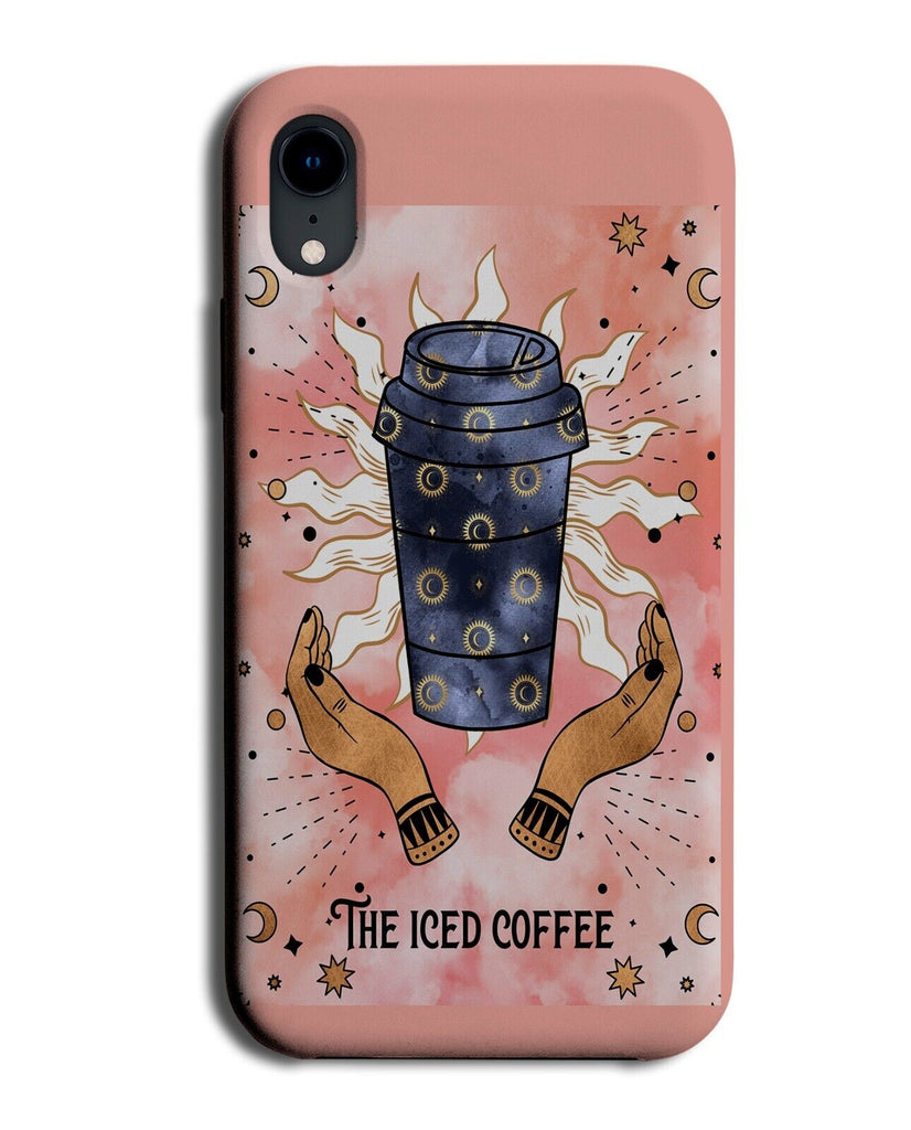 Iced Coffee Tarot Card Design Phone Case Cover Ice Addict Funny Lover Pink Q480