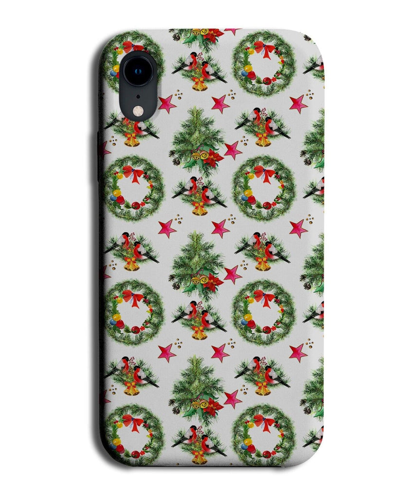 Christmas Wreath Phone Case Cover Wreaths Decor Holly Style Decorations Q859