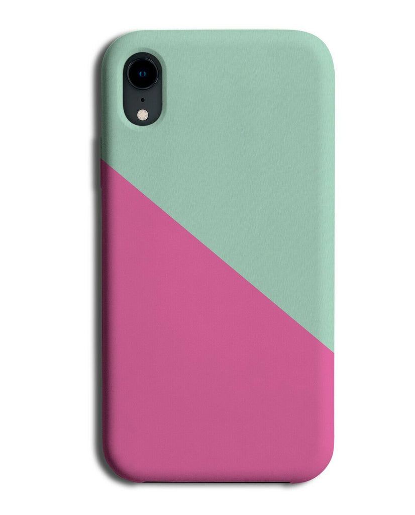 Mint Green and Hot Pink Phone Case Cover Light Pastel Green Coloured Dark i423