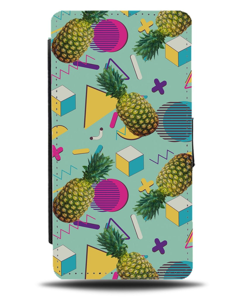 90s Throwback Fruits Pattern Flip Wallet Case Pineapples Nineties Ninetys CJ39