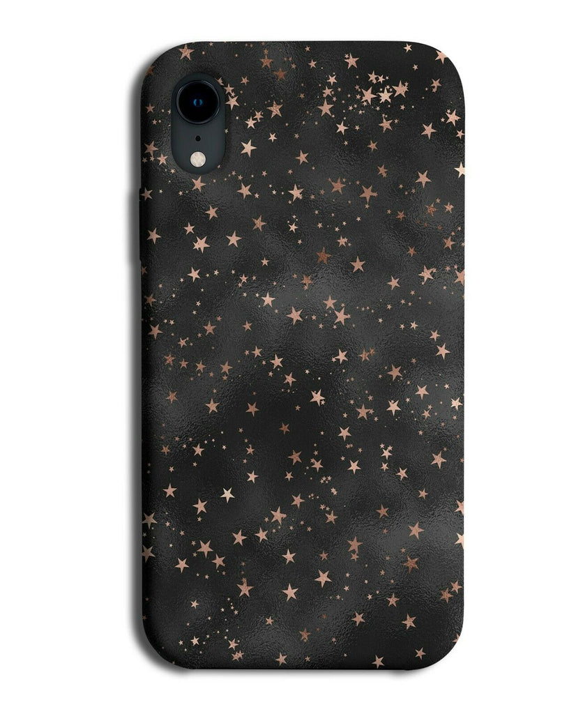 Black Night Sky With Rose Gold Stars Phone Case Cover Star Girls Space G020
