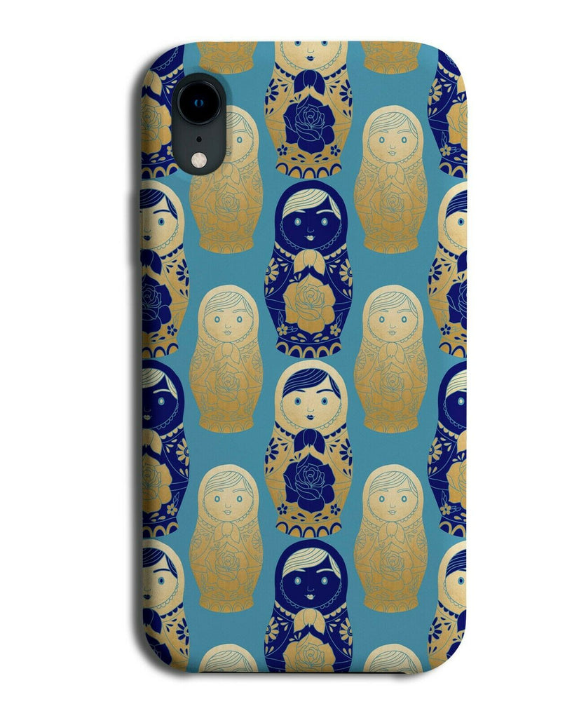 Dark Turquoise Green Russian Tea Dolls Phone Case Cover Nesting Dolls Doll F783