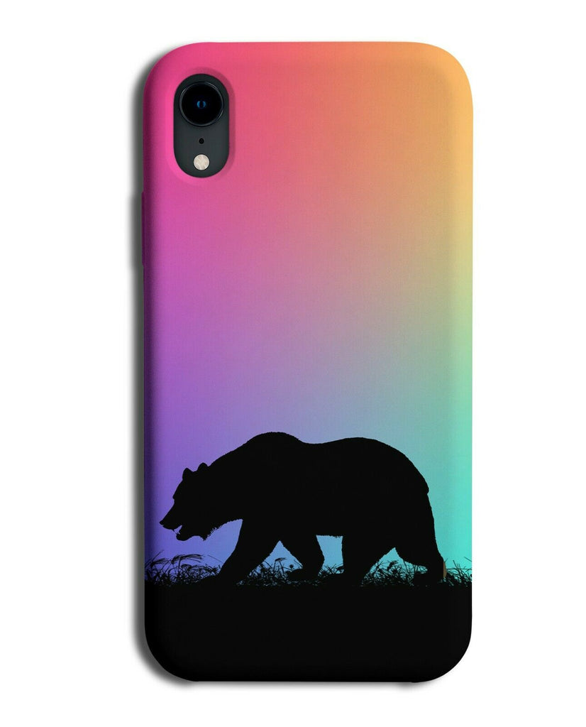 Bear Silhouette Phone Case Cover Bears Multicolour Multicoloured Kids I044