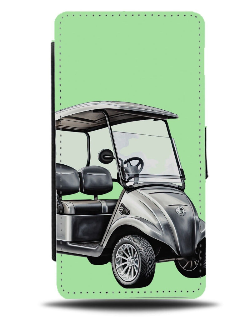 Golf Buggy Flip Wallet Case Golfer Buggies Buggys Cart Car Carts Gift Kart DA42