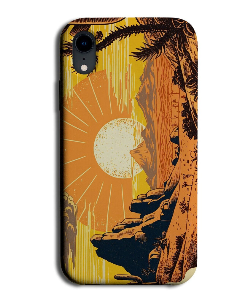 Retro Sunset Over The Mountains Phone Case Cover Mountain Sunny Sky Classic CT65