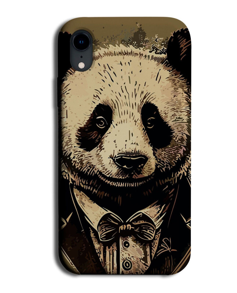Stylish Panda In A Suit Picture Phone Case Cover Pandas Gangster Funny AA29