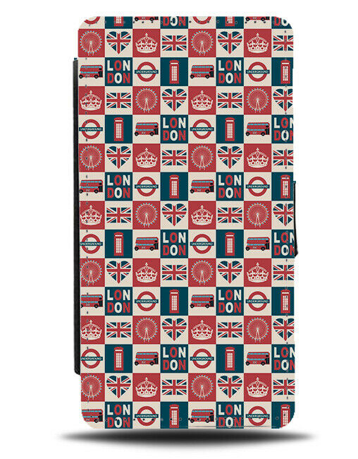 United Kingdom Logos Flip Wallet Case Design British English Gift Present F093