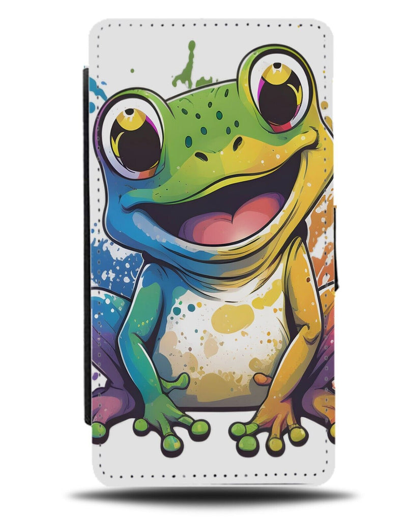 Smiley Toad Flip Wallet Case Frog Funny Smiling Smile Face Kids Reptile BD38