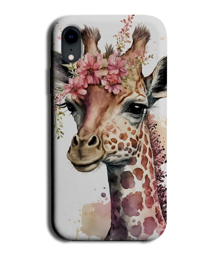 Giraffe In Flower Crown Phone Case Cover Floral Boho Watercolour Giraffes BD13