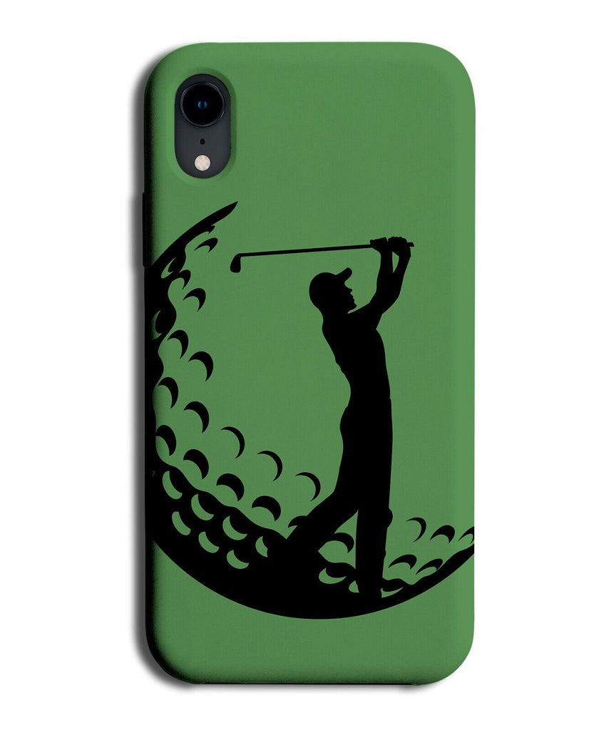Green Golf Swing Phone Case Cover Golfs Golfer Golfers Silhouette Shape AS17