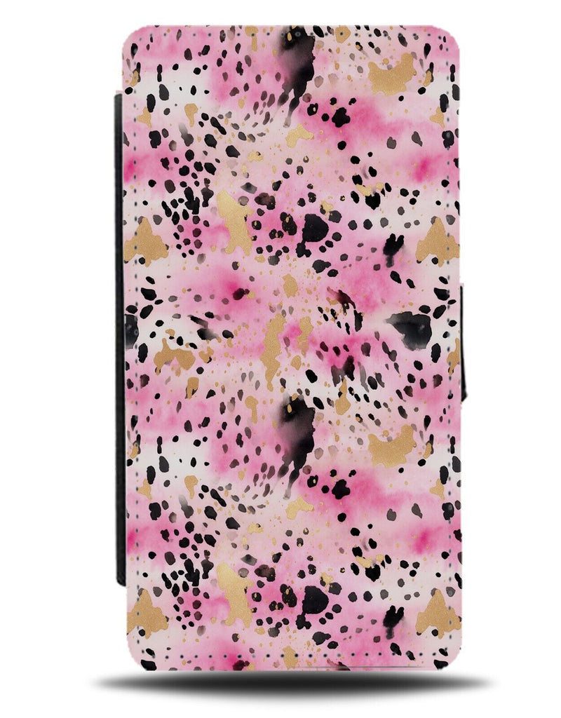 Baby Pink Leopard Animal Spots Flip Wallet Case Spot Black Animals Leopards CJ82