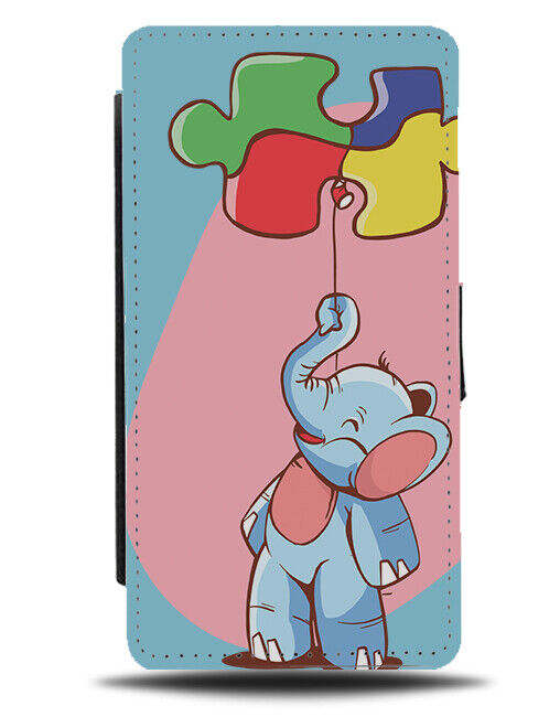 Elephant With Jigsaw Puzzle Balloon Phone Cover Case Piece Shape Colourful J312
