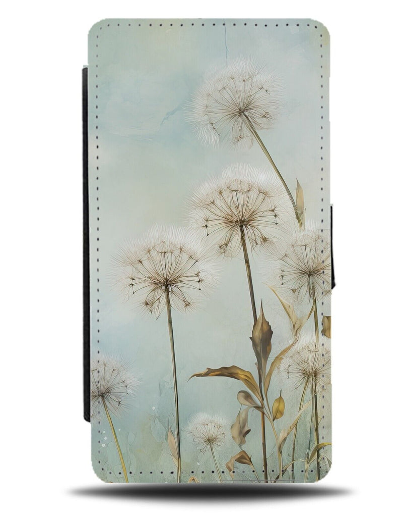 Dandelions Shabby Chic Painting Print Flip Wallet Case Shabbiness Style CZ97