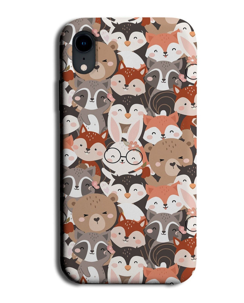Woodland Creatures Pattern Phone Case Cover Animal Animals Wood Land Kids AH98