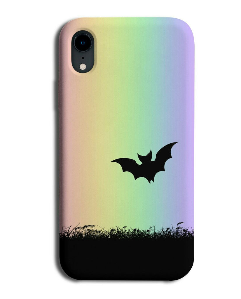 Bats Silhouette Phone Case Cover Bat Rainbow Colourful I074