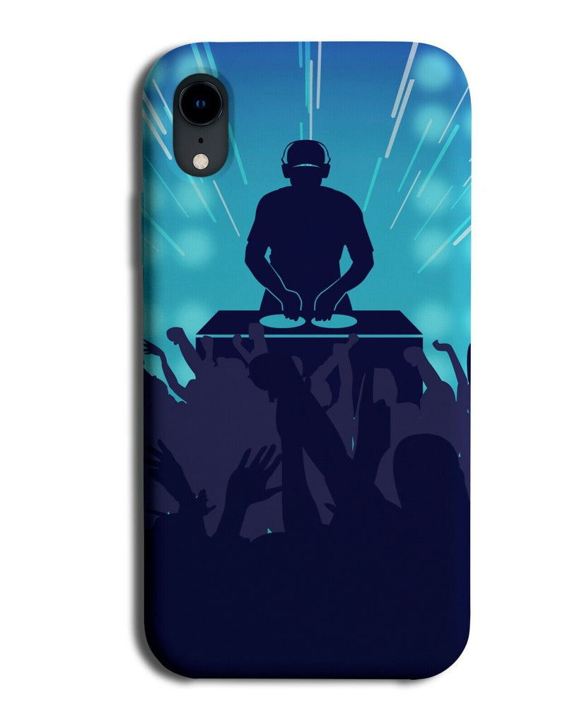 Abstract DJ Performing Silhouette Phone Cover Case Djing Decks Nightclub J268