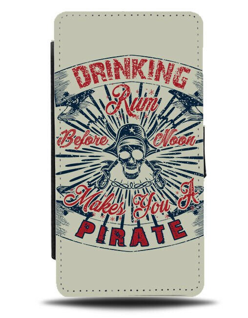 The Drinking Pirate Flip Wallet Phone Case Pirates Drunk Vintage Colouring E232