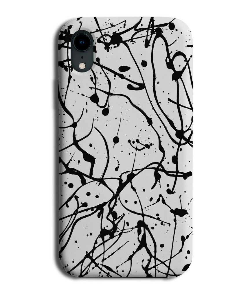 Black and White Painting Stains Phone Case Cover Marking Painting Drops K974