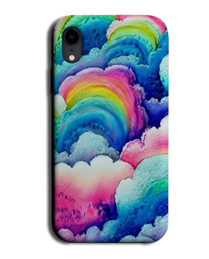 Abstract Rainbow Cloud Oil Painting Print Phone Case Cover Clouds Colourful CB03