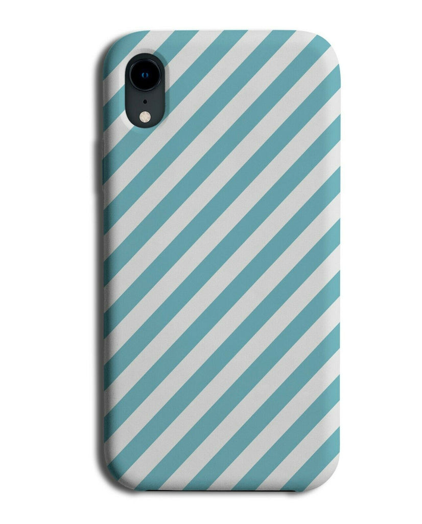 Dark Turquoise Green and White Phone Case Cover Stripes Coloured Shades G437