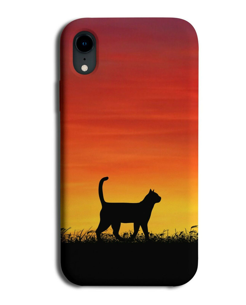 Cat Silhouette Phone Case Cover Cats Kitten Sunset Sunrise Photo i233