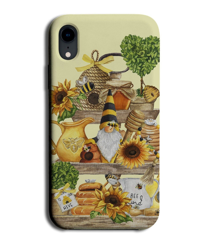 Sunflower Bee Gnome Phone Case Cover Bees Shed Bumble Bee Colours Yellow Q918B