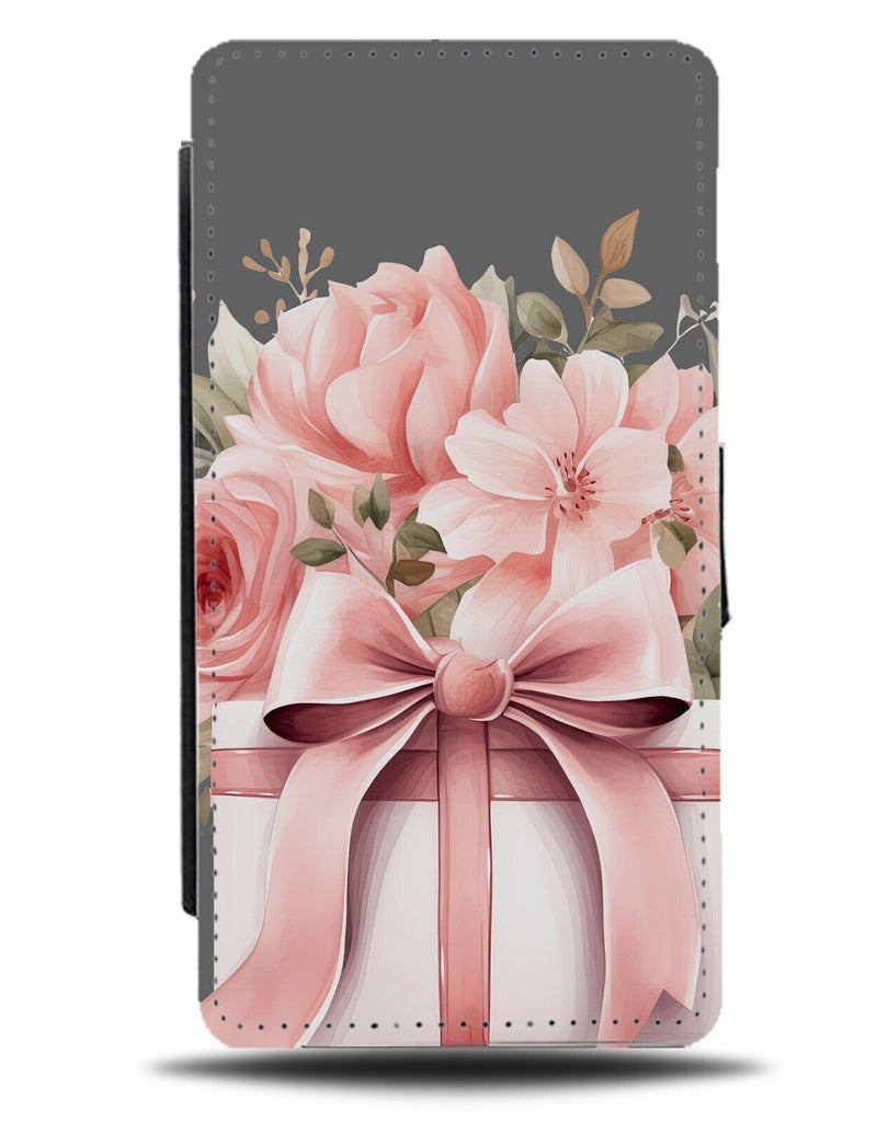 Baby Pink Present Design Flip Wallet Case Box Giftwrapped Gift Wrapping DF34