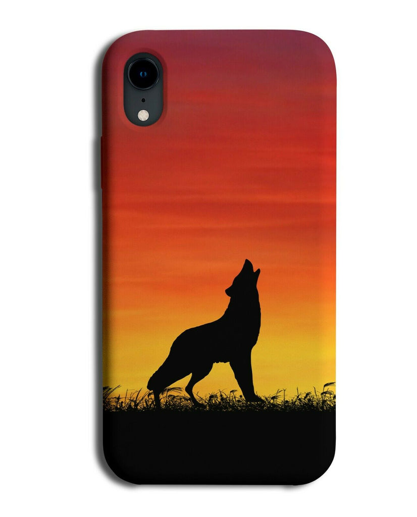 Wolf Silhouette Phone Case Cover Wolves Sunset Sunrise Photo i259