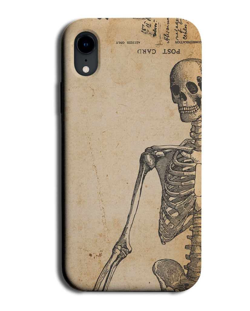 Skeleton Body Phone Case Cover Old Looking Victorian History Science Bones AS50