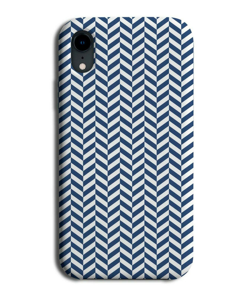 Navy Blue and White Abstract Patterned Phone Case Cover Geometric Shapes F516