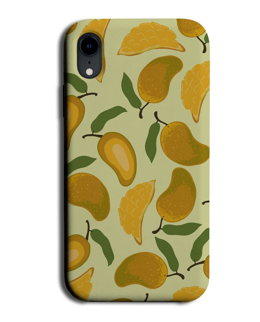Mangos Pattern Phone Case Cover Mango's Mangos Fruit Watercolour Art Green BQ04