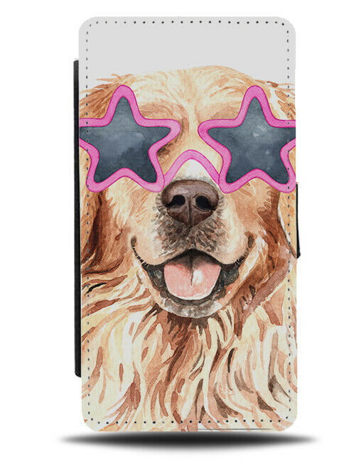 Labrador Retriever Flip Wallet Phone Case Dog in Star Sunglasses Funny Gift K565